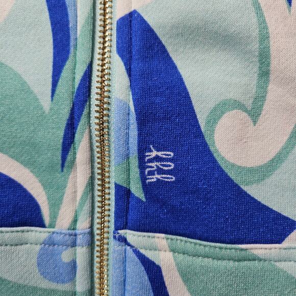 NWT Hill House The Allie Zip-Up Light Weight Jacket Sz. M Ocean Kaleidoscope - Picture 7 of 11